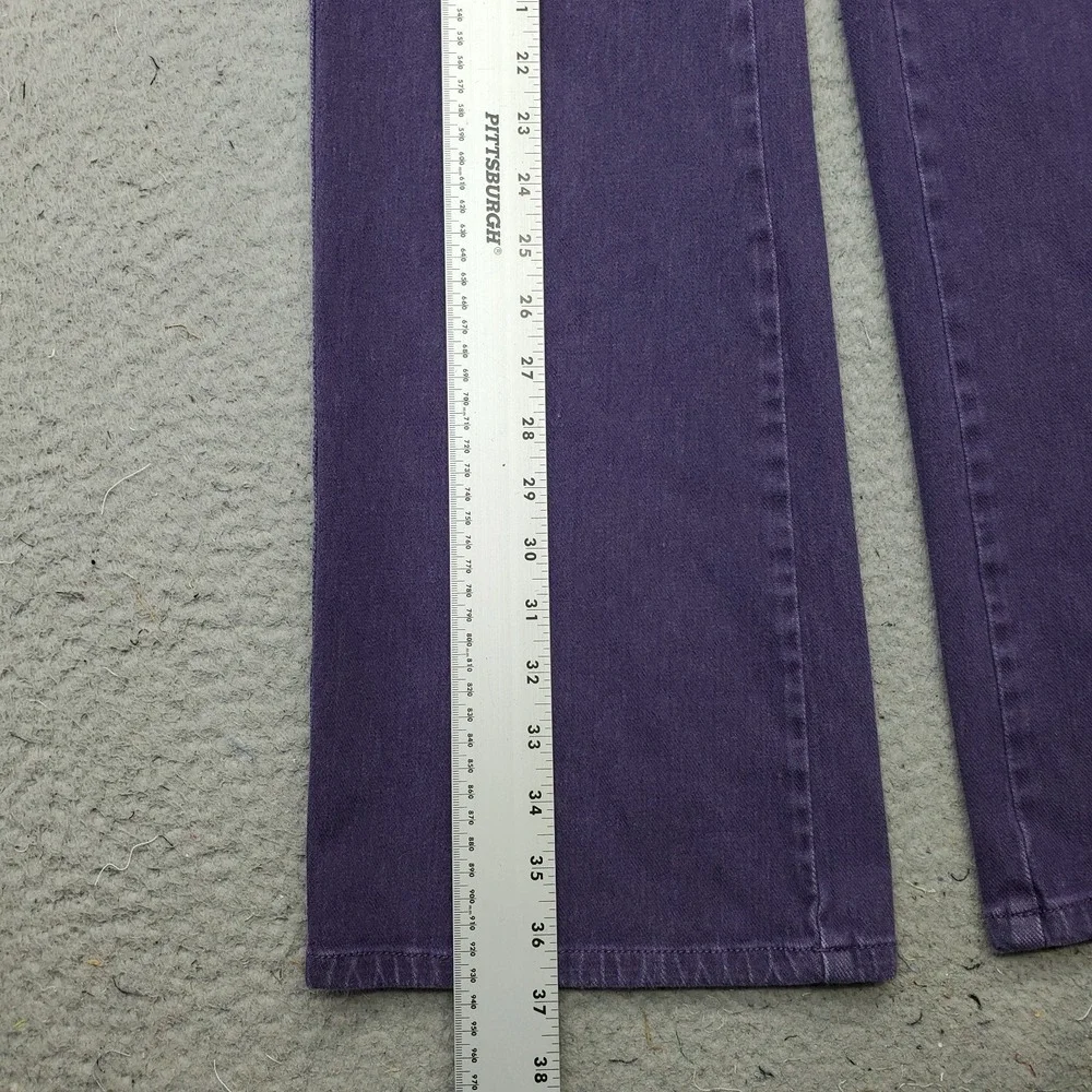 Coldwater Creek Flared Leg Jeans Womens 12P Purple Denim Stretch Streetwear